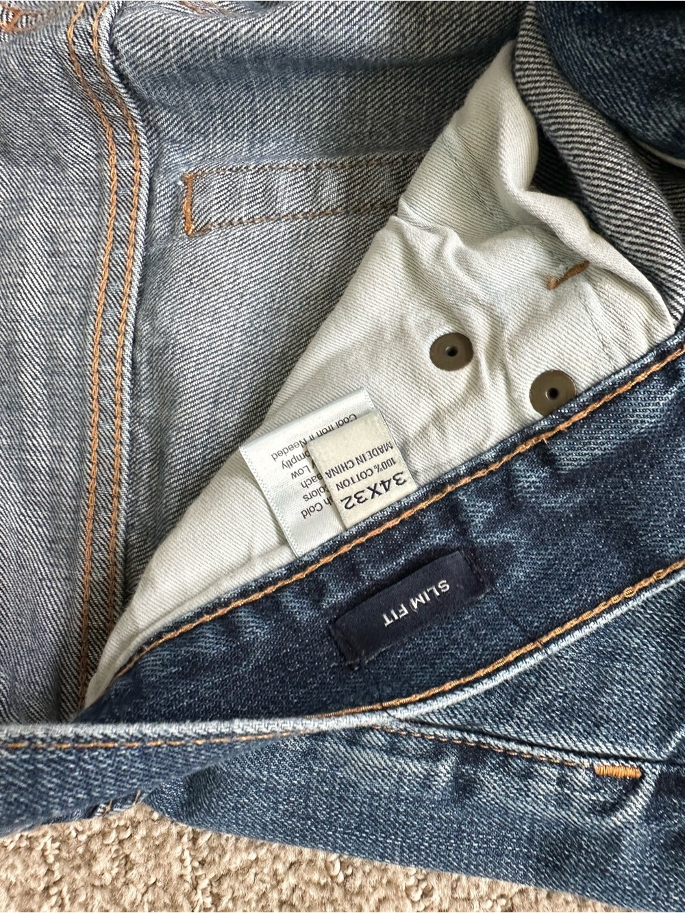 Joseph Abboud Men's Straight-Leg Dark Blue Jeans - Picture 3 of 3